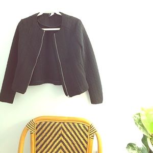 Quilted blazer jacket casual H&M black small